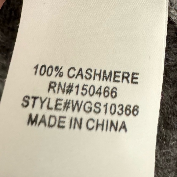 NWT 100% Cashmere 41 Hawthorn Dark Grey Open Front Draped Leena Cardigan Sweater - Picture 8 of 13